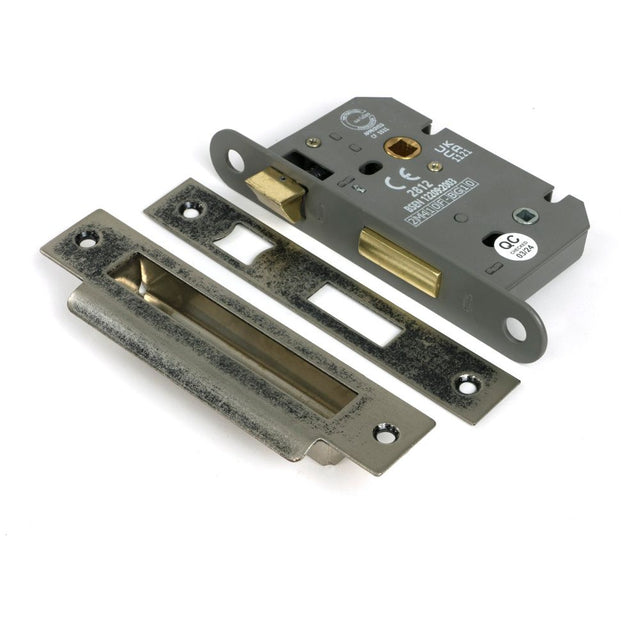 From The Anvil - Pewter 2.5" Heavy Duty Bathroom Mortice Lock | Sku. 51779 | Trade Door Handles.