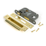 From The Anvil - Polished Brass 2.5" Heavy Duty Bathroom Mortice Lock | Sku. 51780 | Trade Door Handles.