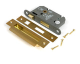 From The Anvil - Satin Brass 2.5" Heavy Duty Bathroom Mortice Lock | Sku. 51782 | Trade Door Handles.