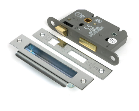 From The Anvil - Polished Chrome 2.5" Heavy Duty Bathroom Mortice Lock | Sku. 51784 | Trade Door Handles.