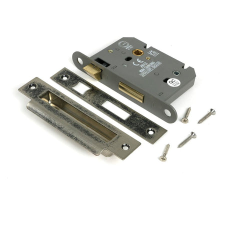 From The Anvil - Pewter 3" Heavy Duty Bathroom Mortice Lock | Sku. 51789 | Trade Door Handles.