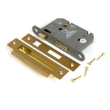 From The Anvil - Satin Brass 3" Heavy Duty Bathroom Mortice Lock | Sku. 51792 | Trade Door Handles.