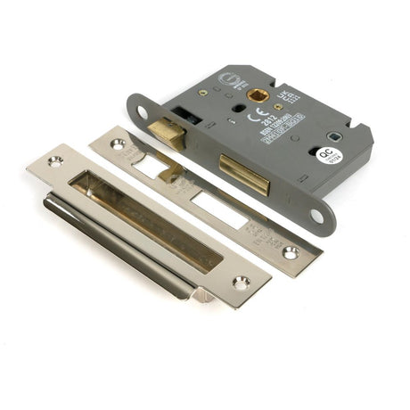 From The Anvil - Polished Nickel 3" Heavy Duty Bathroom Mortice Lock | Sku. 51793 | Trade Door Handles.