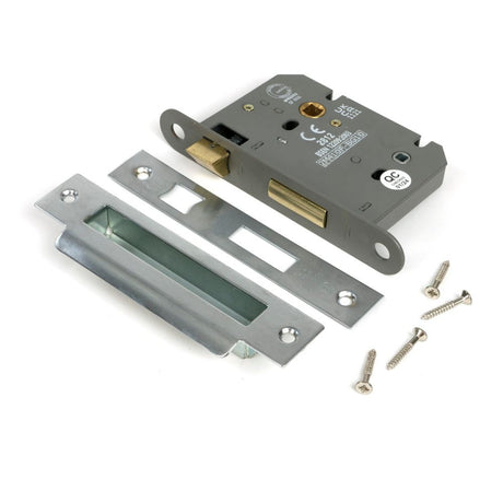 From The Anvil - Satin Chrome 3" Heavy Duty Bathroom Mortice Lock | Sku. 51795 | Trade Door Handles.