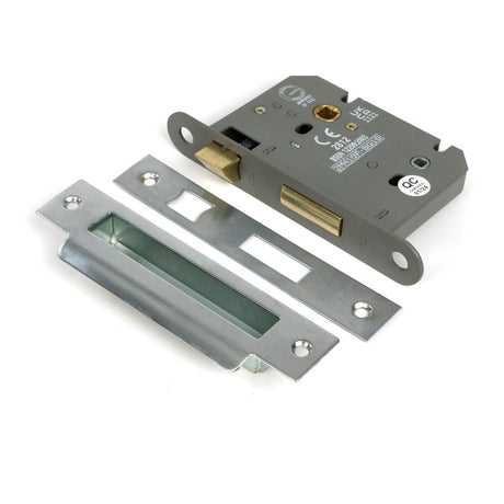From The Anvil - Satin Chrome 3" Heavy Duty Bathroom Mortice Lock | Sku. 51795 | Trade Door Handles.