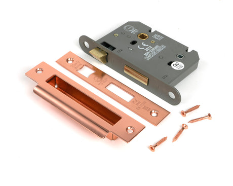 From The Anvil - Polished Bronze 3" Heavy Duty Bathroom Mortice Lock | Sku. 51797 | Trade Door Handles.