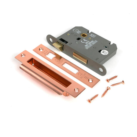From The Anvil - Polished Bronze 3" Heavy Duty Bathroom Mortice Lock | Sku. 51797 | Trade Door Handles.