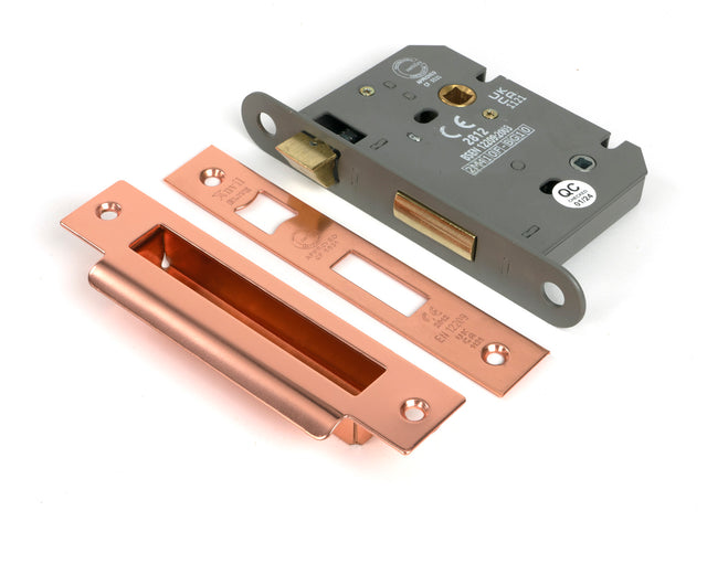 From The Anvil - Polished Bronze 3" Heavy Duty Bathroom Mortice Lock | Sku. 51797 | Trade Door Handles.