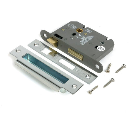 From The Anvil - Polished SS 3" Heavy Duty Bathroom Mortice Lock | Sku. 51798 | Trade Door Handles.