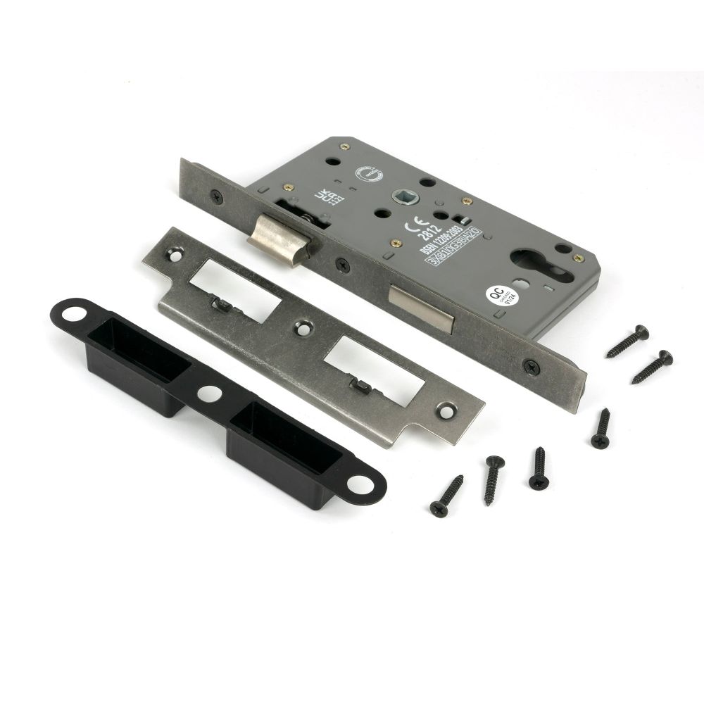 From The Anvil - Pewter Euro Din Sash Lock - 60mm Backset/72mm Centre | Sku. 51799 | Trade Door Handles.