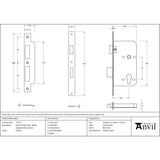 From The Anvil - Pewter Euro Din Sash Lock - 60mm Backset/72mm Centre | Sku. 51799 | Trade Door Handles.