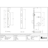 From The Anvil - Polished Nickel Euro Din Sash Lock - 60mm Backset/72mm Centre | Sku. 51803 | Trade Door Handles.