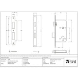 From The Anvil - Polished Chrome Euro Din Sash Lock - 60mm Backset/72mm Centre | Sku. 51804 | Trade Door Handles.