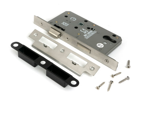From The Anvil - Satin Chrome Euro Din Sash Lock - 60mm Backset/72mm Centre | Sku. 51805 | Trade Door Handles.