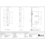 From The Anvil - Polished Bronze Euro Din Sash Lock - 60mm Backset/72mm Centre | Sku. 51807 | Trade Door Handles.