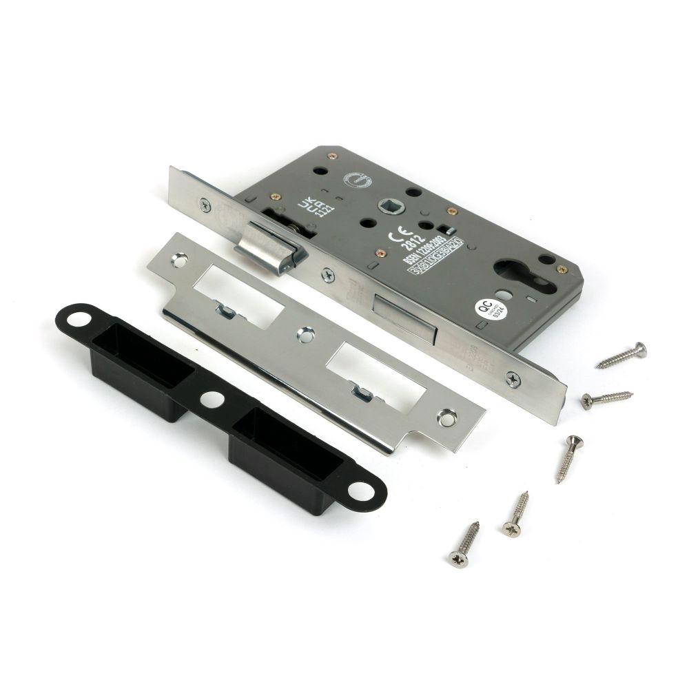 From The Anvil - Polished SS Euro Din Sash Lock - 60mm Backset/72mm Centre | Sku. 51808 | Trade Door Handles.