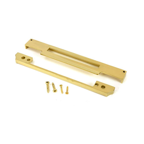 From The Anvil - Polished Brass Rebate Kit for Euro Din Sash Lock | Sku. 51810 | Trade Door Handles.
