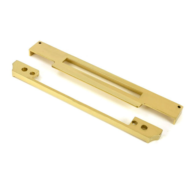 From The Anvil - Polished Brass Rebate Kit for Euro Din Sash Lock | Sku. 51810 | Trade Door Handles.
