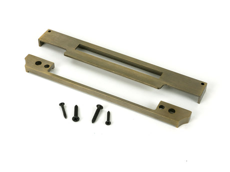 From The Anvil - Aged Brass Rebate Kit for Euro Din Sash Lock | Sku. 51811 | Trade Door Handles.