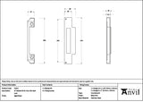 From The Anvil - Aged Brass ½" Rebate Kit for Euro Din Sash Lock