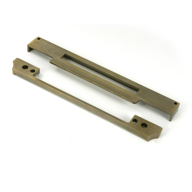 From The Anvil - Aged Brass Rebate Kit for Euro Din Sash Lock | Sku. 51811 | Trade Door Handles.