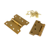 From The Anvil - Satin Brass 4" x 2" x 4" Parliament Hinge (pair) ss | Sku. 51818 | Trade Door Handles.