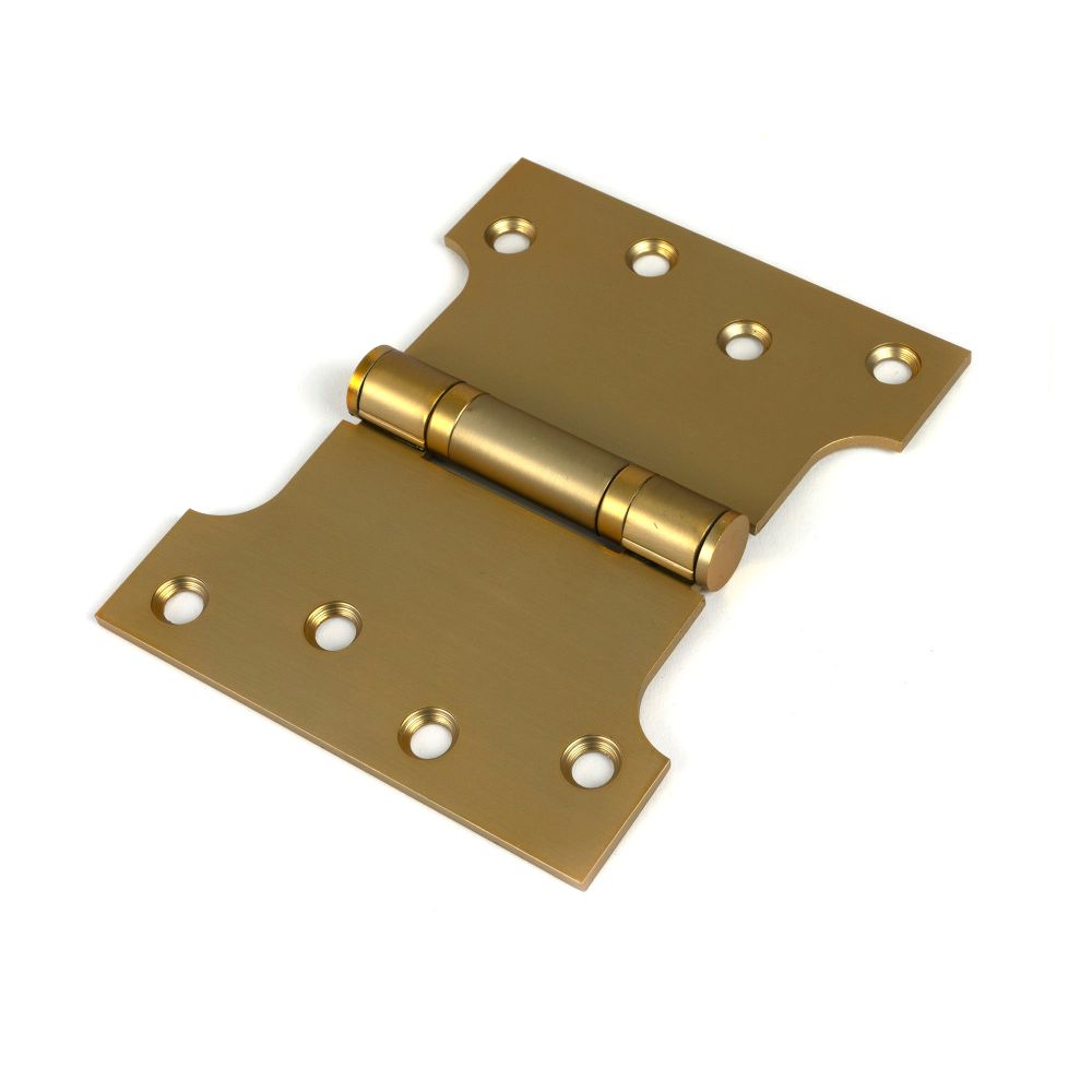 From The Anvil - Satin Brass 4" x 3" x 5" Parliament Hinge (pair) ss | Sku. 51819 | Trade Door Handles.