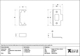 From The Anvil - Pewter Â½" Rebate Kit for Tubular Mortice Latch