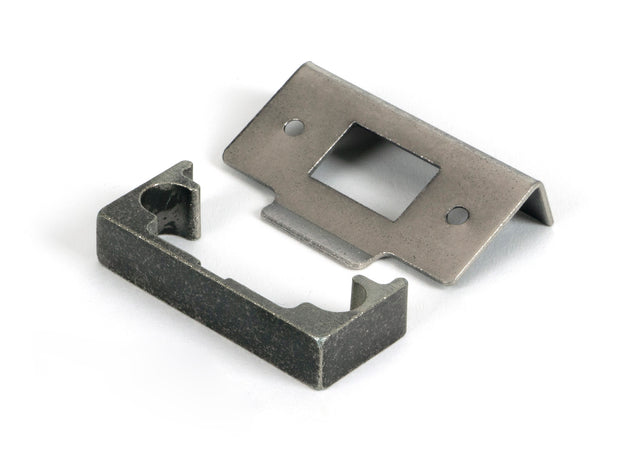 From The Anvil - Pewter Rebate Kit for Tubular Mortice Latch | Sku. 51823 | Trade Door Handles.