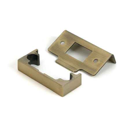 From The Anvil - Aged Brass Rebate Kit for Tubular Mortice Latch | Sku. 51825 | Trade Door Handles.
