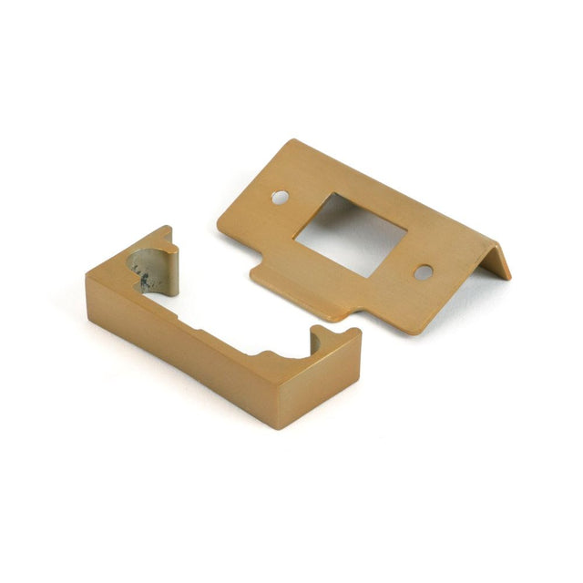 From The Anvil - Satin Brass Rebate Kit for Tubular Mortice Latch | Sku. 51826 | Trade Door Handles.