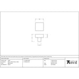 From The Anvil - Aged Bronze Albers Cabinet Knob - 30mm | Sku. 51854 | Trade Door Handles.