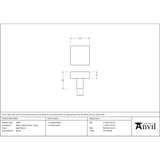 From The Anvil - Aged Bronze Albers Cabinet Knob - 35mm | Sku. 51855 | Trade Door Handles.