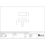 From The Anvil - Aged Bronze Albers T-Bar | Sku. 51856 | Trade Door Handles.