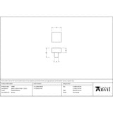 From The Anvil - Polished Bronze Albers Cabinet Knob - 25mm | Sku. 51860 | Trade Door Handles.