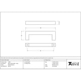 From The Anvil - Polished Bronze Albers Pull Handle - Small | Sku. 51864 | Trade Door Handles.