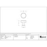 From The Anvil - Aged Bronze Scully Cabinet Knob - 32mm | Sku. 51882 | Trade Door Handles.