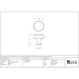 From The Anvil - Aged Bronze Scully Cabinet Knob - 38mm | Sku. 51883 | Trade Door Handles.
