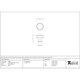 From The Anvil - Polished Bronze Scully Cabinet Knob - 25mm | Sku. 51888 | Trade Door Handles.