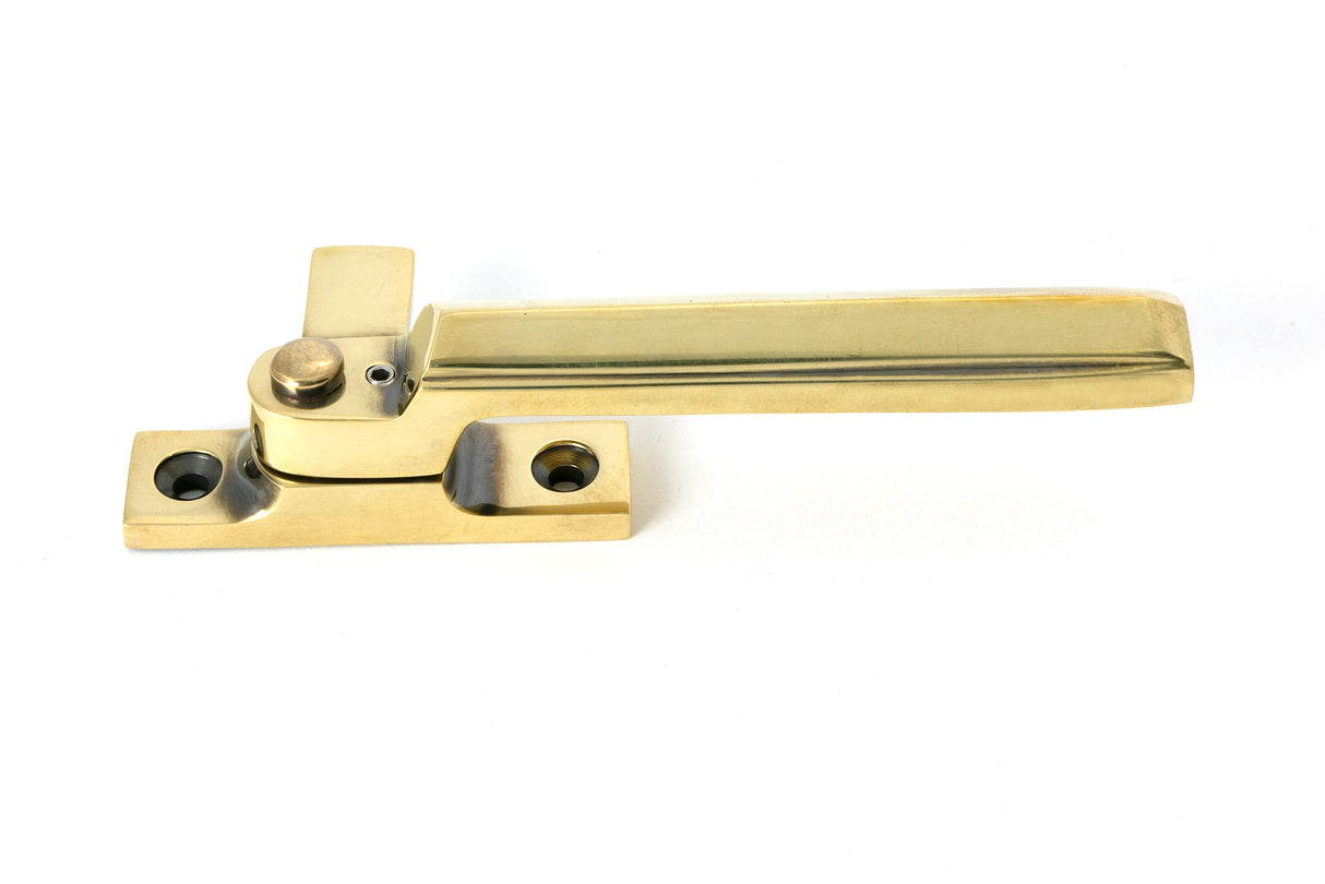 From The Anvil - Aged Brass Locking Art Deco Fastener - LH | Sku. 51914 | Trade Door Handles.