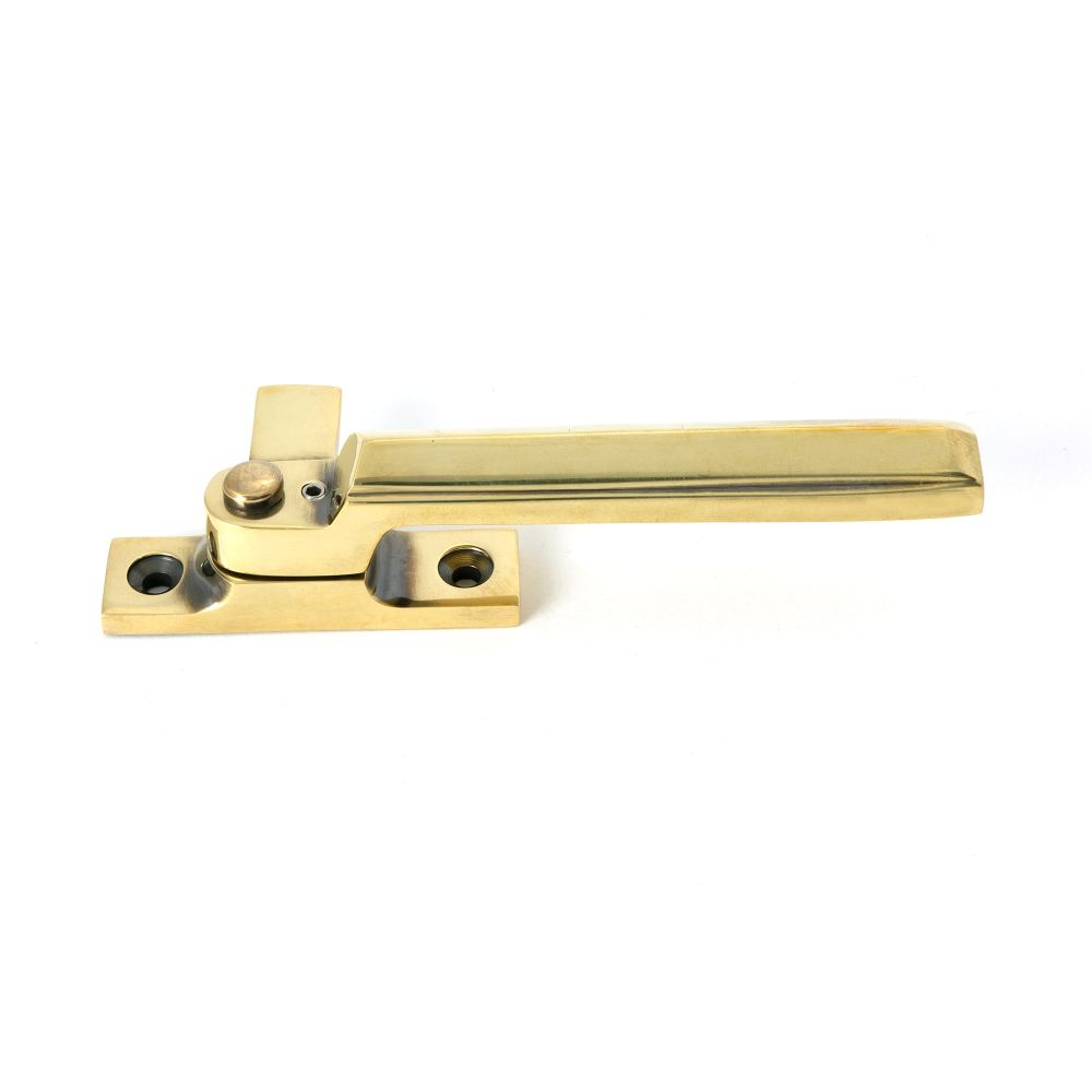 From The Anvil - Aged Brass Locking Art Deco Fastener - LH | Sku. 51914 | Trade Door Handles.