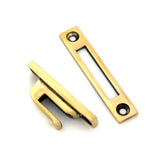 From The Anvil - Aged Brass Locking Art Deco Fastener - LH | Sku. 51914 | Trade Door Handles.