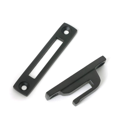 From The Anvil - Aged Bronze Locking Art Deco Fastener - LH | Sku. 51917 | Trade Door Handles.