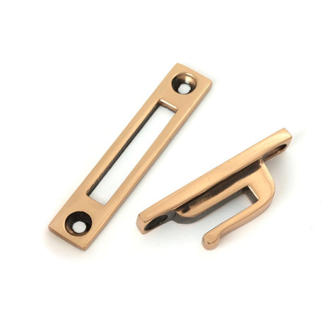 From The Anvil - Polished Bronze Locking Art Deco Fastener - LH | Sku. 51918 | Trade Door Handles.