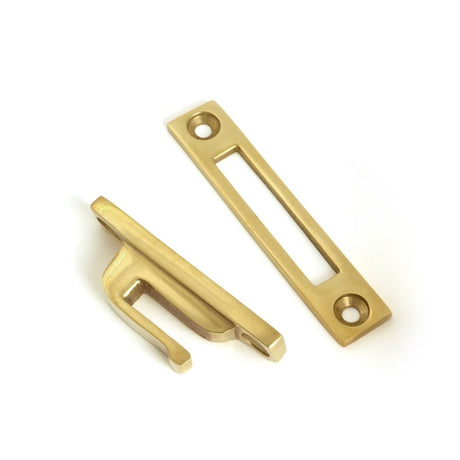 From The Anvil - Polished Brass Locking Art Deco Fastener - RH | Sku. 51919 | Trade Door Handles.