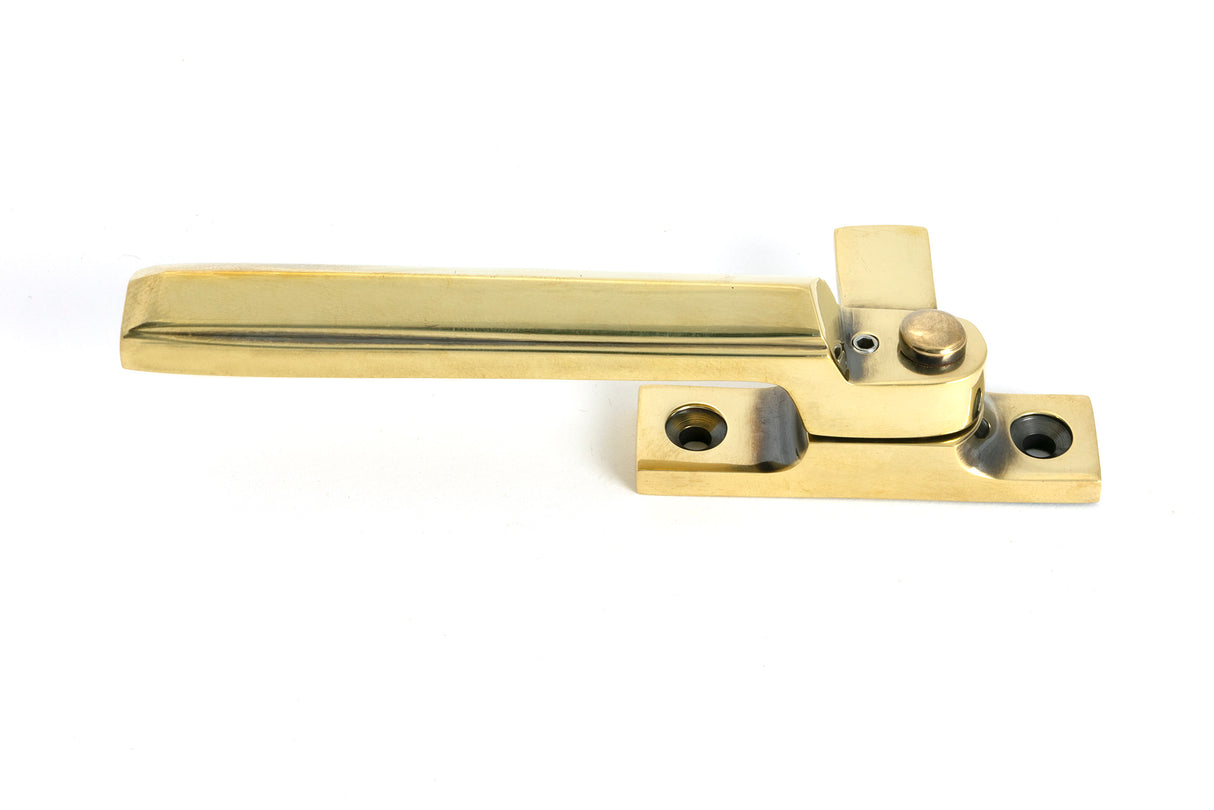 From The Anvil - Aged Brass Locking Art Deco Fastener - RH | Sku. 51920 | Trade Door Handles.