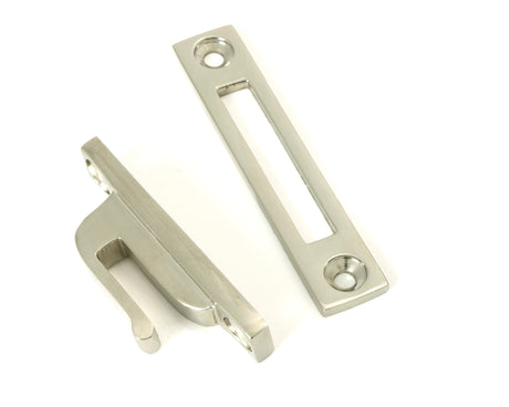 From The Anvil - Polished Nickel Locking Art Deco Fastener - RH | Sku. 51921 | Trade Door Handles.