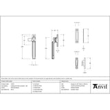 From The Anvil - Polished Nickel Locking Art Deco Fastener - RH | Sku. 51921 | Trade Door Handles.