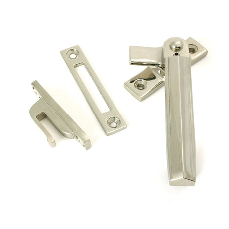 From The Anvil - Polished Nickel Locking Art Deco Fastener - RH | Sku. 51921 | Trade Door Handles.