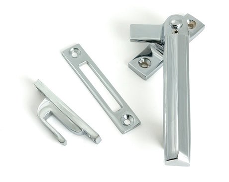 This is an image of From The Anvil - Polished Chrome Locking Art Deco Fastener - RH available to order from Trade Door Handles in Kendal.